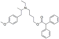 Diphenylacetic acid 4-[ethyl[2-(4-methoxyphenyl)-1-methylethyl]amino]butyl ester Structure