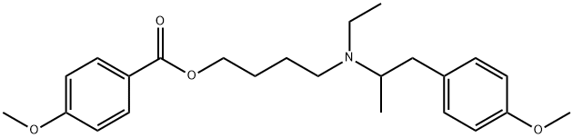 4-Methoxybenzoic acid 4-[ethyl[2-(4-methoxyphenyl)-1-methylethyl]amino]butyl ester 구조식 이미지