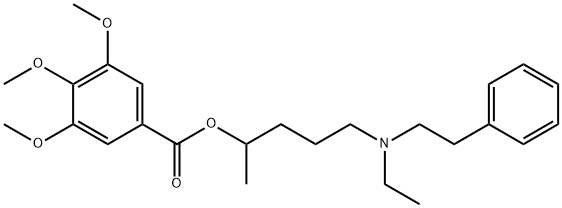 3,4,5-Trimethoxybenzoic acid 4-[ethyl(phenethyl)amino]-1-methylbutyl ester Structure