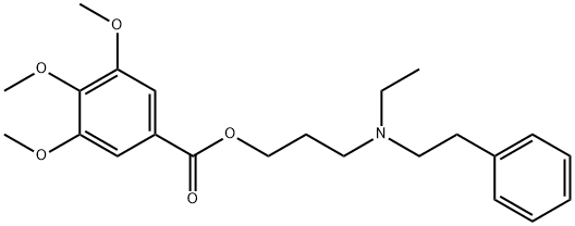 3,4,5-Trimethoxybenzoic acid 3-(N-ethyl-N-phenethylamino)propyl ester 구조식 이미지