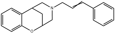 3,4,5,6-Tetrahydro-4-(3-phenyl-2-propenyl)-2,6-methano-2H-1,4-benzoxazocine 구조식 이미지
