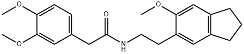 2-(3,4-Dimethoxyphenyl)-N-[2-(5-methoxyindan-6-yl)ethyl]acetamide 구조식 이미지