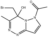 6-Acetyl-4-bromomethyl-4,6-dihydro-3-methylpyrazolo[5,1-c]-as-triazin-4-ol 구조식 이미지