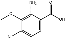 Benzoic acid, 2-amino-4-chloro-3-methoxy- Structure