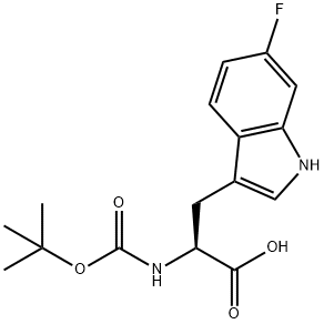 (S)-N-Boc-6-fluorotryptophan Structure