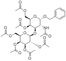 Benzyl2-acetamido-4,6-di-O-acetyl-3-O-(2,3,4,6-tetra-O-acetyl-b-D-galactopyranosyl)-2-deoxy-a-D-galactopyranoside Structure