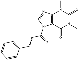 1H-Purine-2,6-dione,  3,7-dihydro-1,3-dimethyl-7-(1-oxo-3-phenyl-2-propenyl)-  (9CI) 구조식 이미지