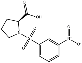 (2S)-1-(3-nitrophenyl)sulfonylproline 구조식 이미지