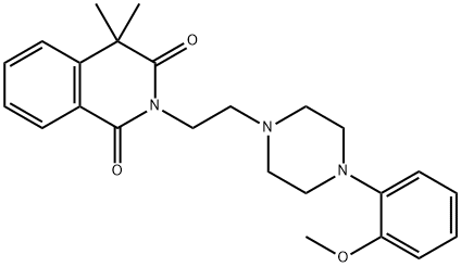 2-[2-(4-(2-METHOXYPHENYL)PIPERAZIN-1-YL)ETHYL]-4,4-DIMETHYL-1,3-(2H,4H)-ISOQUINOLINDIONE DIHYDROCHLORIDE Structure