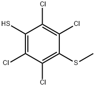 2,3,5,6-Tetrachloro-4-(methylthio)benzenethiol Structure
