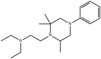 1-[2-(Diethylamino)ethyl]-4-phenyl-2,2,6-trimethylpiperazine 구조식 이미지