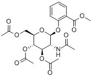 (2'-METHOXYCARBONYL) PHENYL-2-ACETAMIDO-3,4,6-TRI-O-ACETYL-2-DEOXY-BETA-D-GLUCOPYRANOSIDE 구조식 이미지