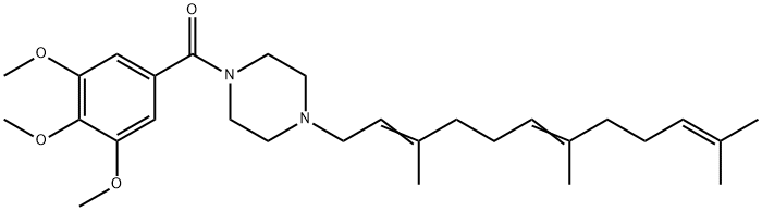 1-(3,4,5-Trimethoxybenzoyl)-4-(3,7,11-trimethyl-2,6,10-dodecatrienyl)piperazine 구조식 이미지