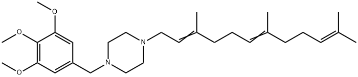 1-(3,4,5-Trimethoxybenzyl)-4-(3,7,11-trimethyl-2,6,10-dodecatrienyl)piperazine 구조식 이미지