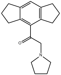 1-[(1,2,3,5,6,7-Hexahydro-s-indacen)-4-yl]-2-(1-pyrrolidinyl)ethanone 구조식 이미지