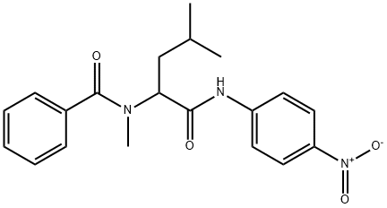 Benzamide, N-methyl-N-[3-methyl-1-[[(4-nitrophenyl)amino]carbonyl]butyl]- (9CI) 구조식 이미지