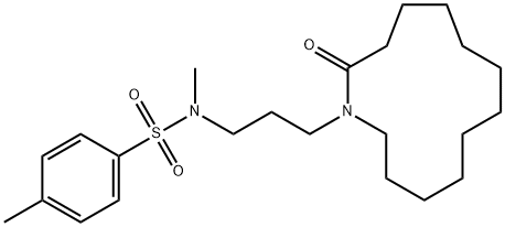 N,4-Dimethyl-N-[3-(2-oxoazacyclotridecan-1-yl)propyl]benzenesulfonamide Structure