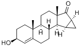 15,16-Dihydro-3-hydroxy-3'H-cycloprop[15,16]androsta-5,15-dien-17-one 구조식 이미지