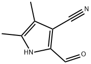 1H-Pyrrole-3-carbonitrile, 2-formyl-4,5-dimethyl- (9CI) 구조식 이미지