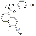 6-diazo-5,6-dihydro-N-(4-hydroxyphenyl)-5-oxonaphthalene-1-sulphonamide 구조식 이미지