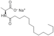 Sodium N-tetradecanoyl-L-alaninate 구조식 이미지