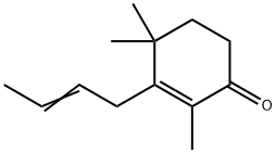 (E)-3-(2-butenyl)-2,4,4-trimethylcyclohex-2-en-1-one 구조식 이미지