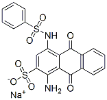 sodium 1-amino-9,10-dihydro-9,10-dioxo-4-[(phenylsulphonyl)amino]anthracene-2-sulphonate Structure