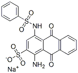 sodium 1-amino-9,10-dihydro-9,10-dioxo-4-[(phenylsulphonyl)amino]anthracene-2-sulphonate 구조식 이미지