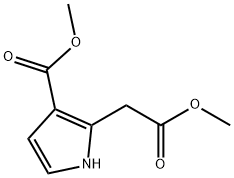 Methyl 2-(2-methoxy-2-oxoethyl)-1H-pyrrole-3-carboxylate 구조식 이미지