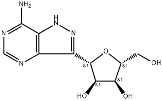7-아미노-3-베타-D-리보푸라노실-1H-피라졸로[4,3-D]피리미딘모노하이드레이트 구조식 이미지