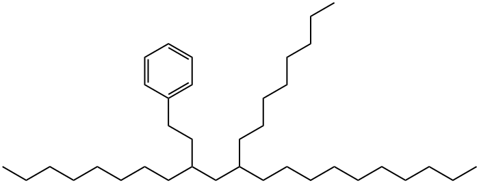 11-옥틸-9-페네틸헤네이코산 구조식 이미지