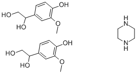 4-HYDROXY-3-METHOXYPHENYLGLYCOL HEMIPIPERAZINIUM SALT 구조식 이미지