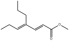 (2E,4E)-4-Propyl-2,4-heptadienoic acid methyl ester Structure