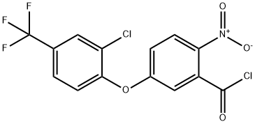 5-[2-클로로-4-(트리플루오로메틸)페녹시]-2-니트로벤조일클로라이드 구조식 이미지