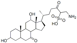 3,12-dihydroxy-7-oxocholanoyltaurine 구조식 이미지