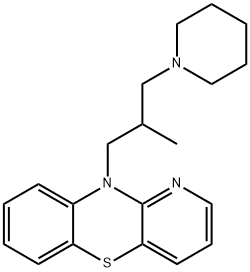 10-(2-Methyl-3-piperidinopropyl)-10H-pyrido[3,2-b][1,4]benzothiazine 구조식 이미지