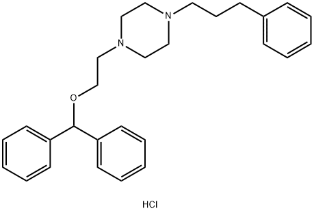 1-(2-디페닐메톡시에틸)-4-(3-페닐프로필)피페라진이염화물 구조식 이미지