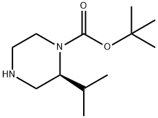 (S)-1-Boc-2-isopropylpiperazine 구조식 이미지