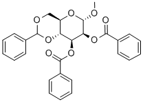 Methyl-4,6-di-O-benzylidene-2,3-di-O-benzoyl-α-D-mannopyranoside Structure
