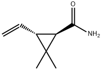 Cyclopropanecarboxamide, 3-ethenyl-2,2-dimethyl-, trans- (9CI) Structure