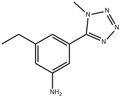 Benzenamine, 3-ethyl-5-(1-methyl-1H-tetrazol-5-yl)- (9CI) Structure