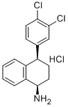 1-나프탈렌아민,4-(3,4-디클로로페닐)-1,2,3,4-테트라하이드로-,하이드로클로라이드,(1R,4R)- 구조식 이미지