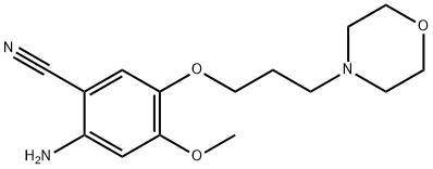2-Amino-4-Methoxy-5-(3-Morpholinopropoxy)benzonitrile Structure