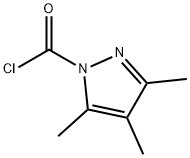 1H-Pyrazole-1-carbonyl chloride, 3,4,5-trimethyl- (9CI) 구조식 이미지