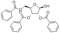 베타-D-리보푸라노스2,3,5-트리벤조에이트 구조식 이미지