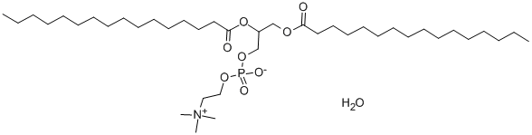 rac-1,2-dipalmitoyl-glycero-3-phosphocholine monohydrate Structure