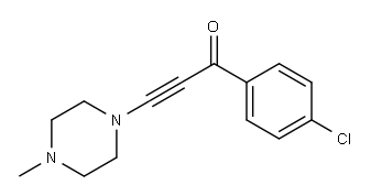 1-(4-chlorophenyl)-3-(4-methyl-1-piperazinyl)-2-propyn-1-one 구조식 이미지