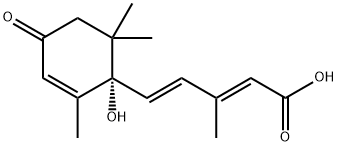 5-(1-HYDROXY-2,6,6-TRIMETHYL-4-OXOCYCLOHEX-2-EN-1-YL)-3-METHYL-(2E,4E)-PENTADIENOIC ACID Structure