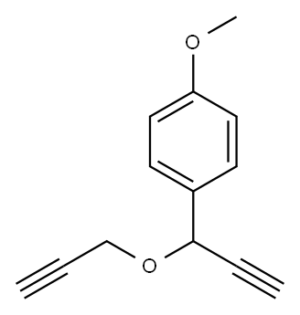 Benzene, 1-methoxy-4-[1-(2-propynyloxy)-2-propynyl]- (9CI) 구조식 이미지