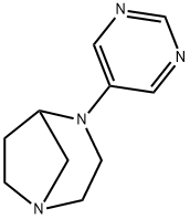 1,4-Diazabicyclo[3.2.1]octane,4-(5-pyrimidinyl)-(9CI) 구조식 이미지